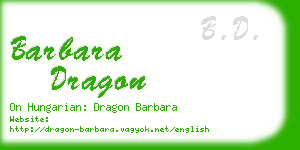 barbara dragon business card